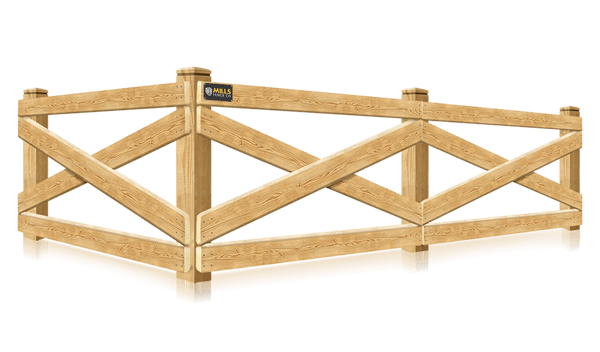 Crossbuck decorative farm fence in the Walton Kentucky area.