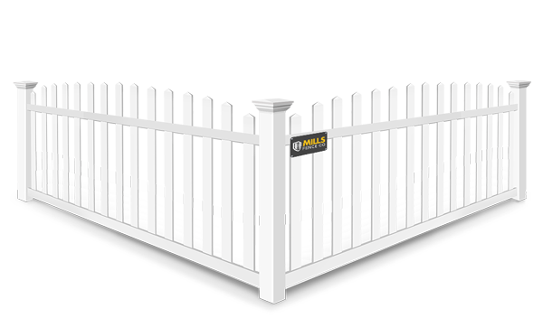 Arched picket vinyl fence contractor in Walton Kentucky