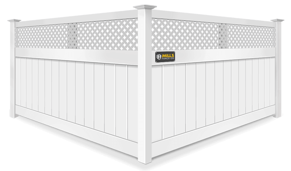Decorative Lattice Top vinyl fence contractor in Walton Kentucky
