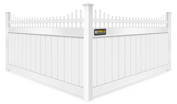 Stepped vinyl fence contractor in Walton Kentucky