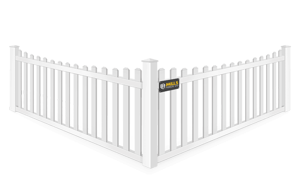 Scalloped Picket vinyl fence contractor in Walton Kentucky